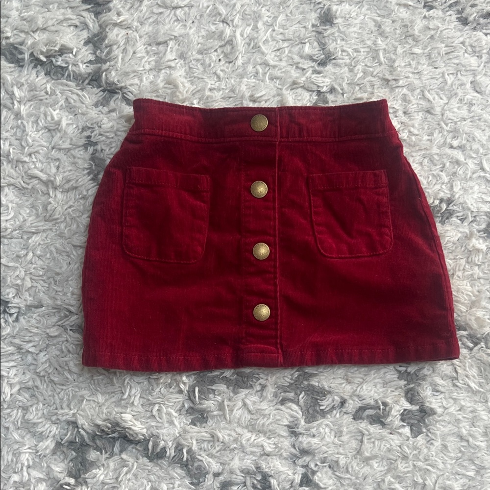 Old Navy Toddler Girl Maroon Corduroy Skirt - 3T